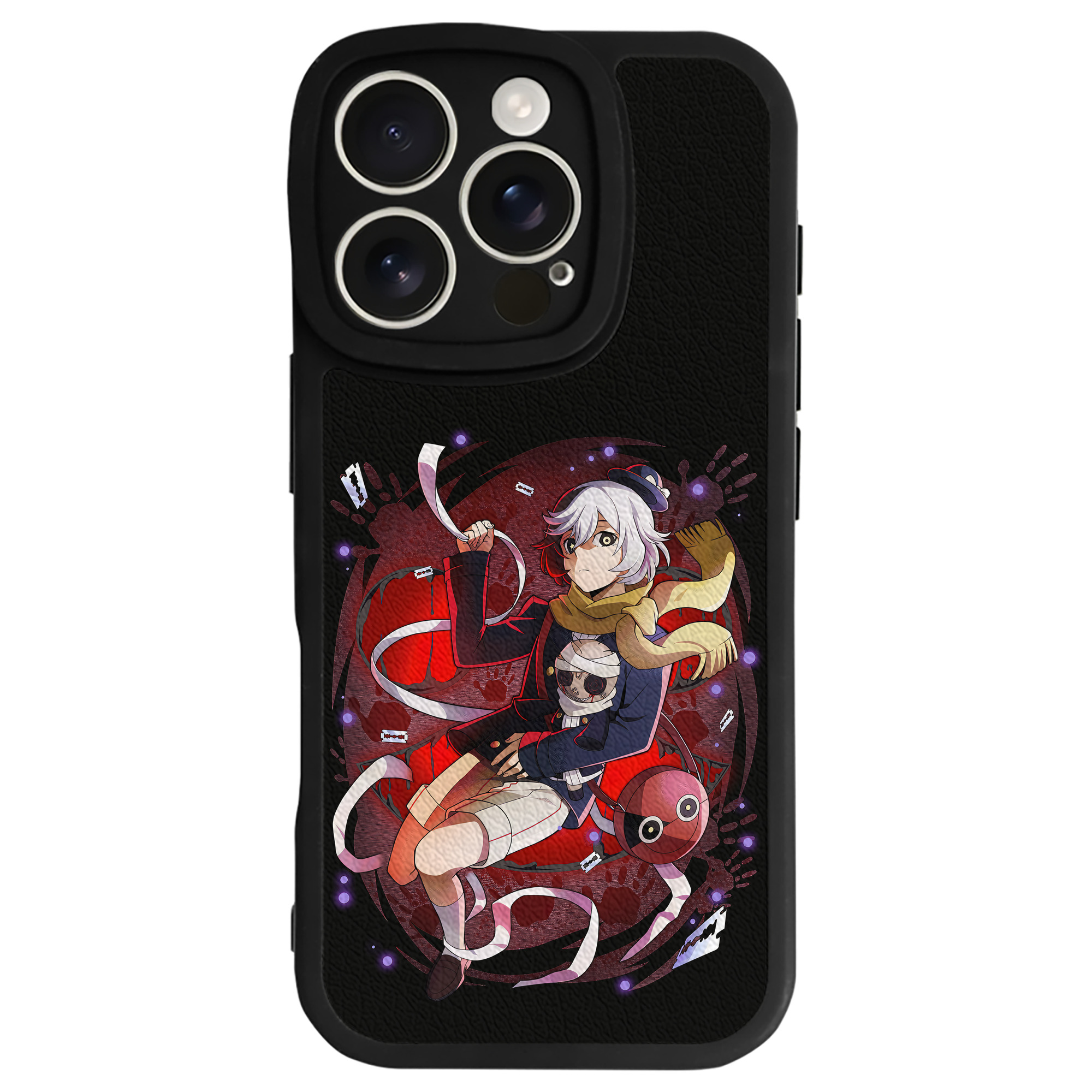 （画像用） 文豪ストレイドッグス Bungo Stray Dogs 【iPhone 16シリーズ対応】シリコンスマホケース（レザー調） 材質：シリコン